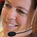 Woman with headset